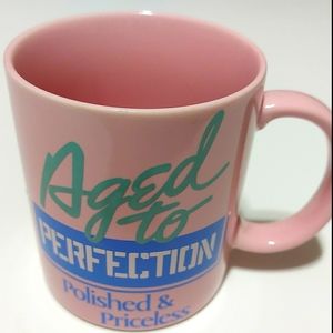 Vintage 1987 Trisar Pink Aged To Perfection Mug